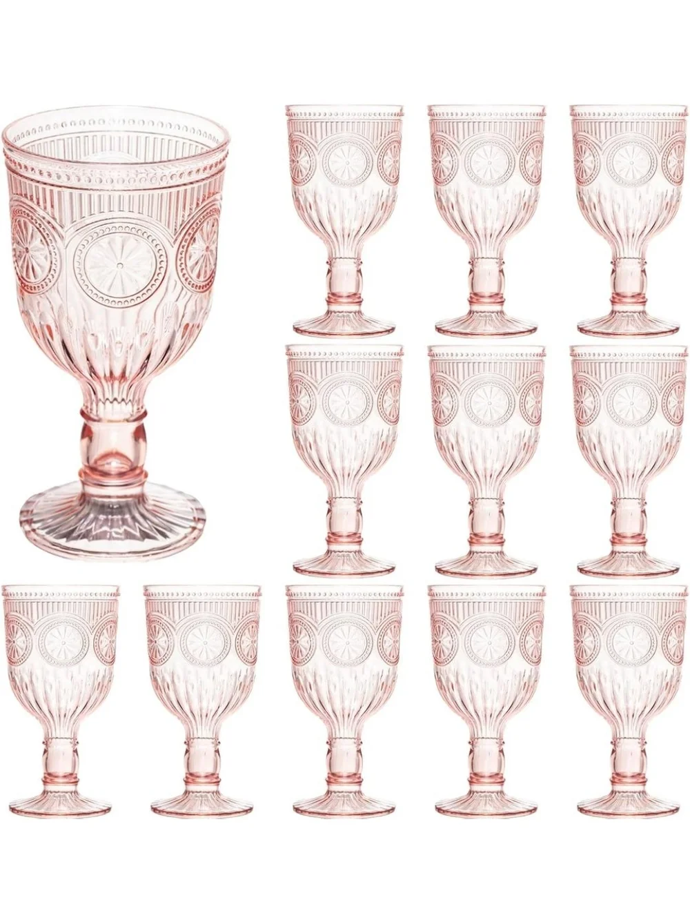 Pink Pressed Plastic Goblet